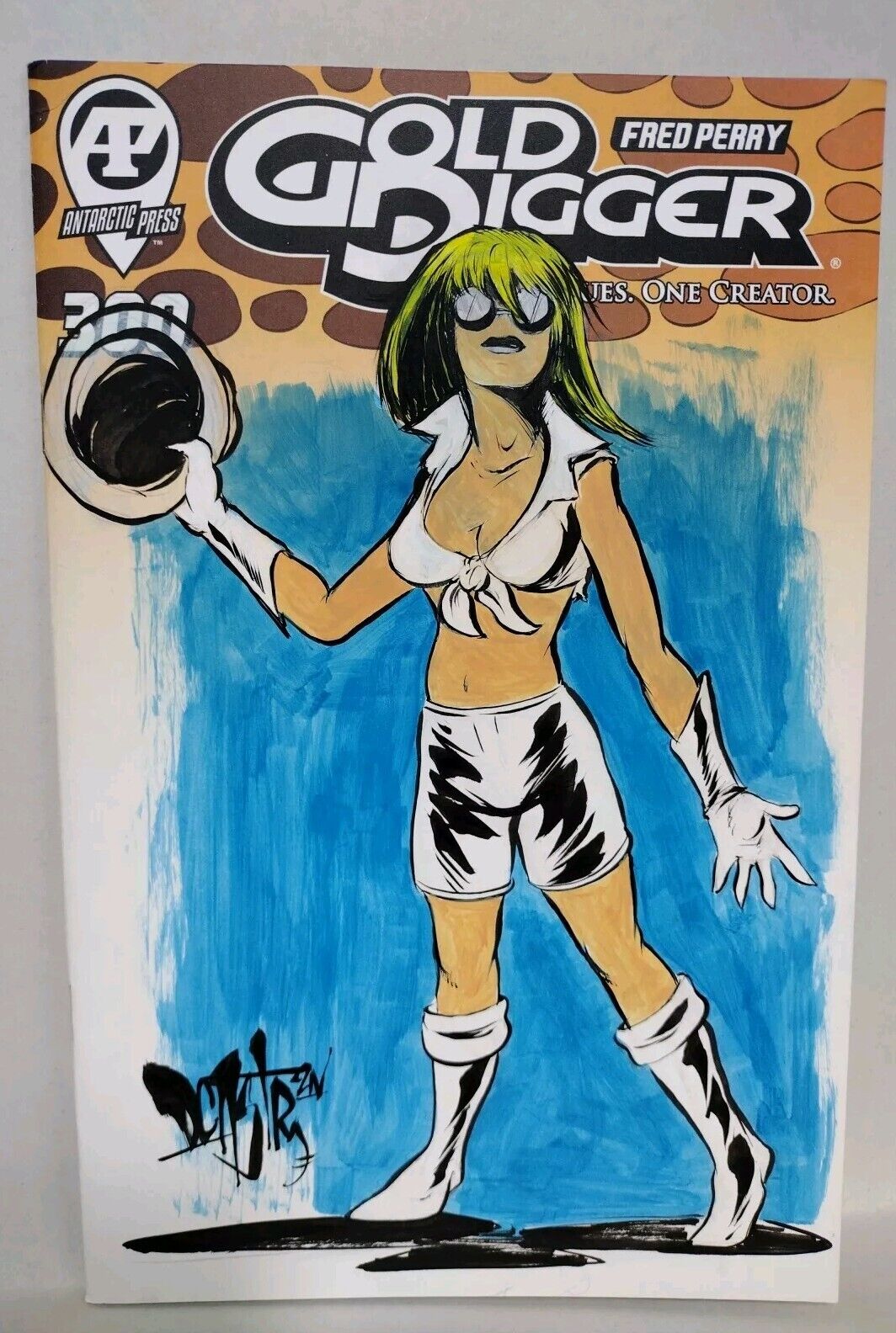 Gold Digger #300 (2023) AP Comic Sketch Variant W Original Dave Castr Gina Art