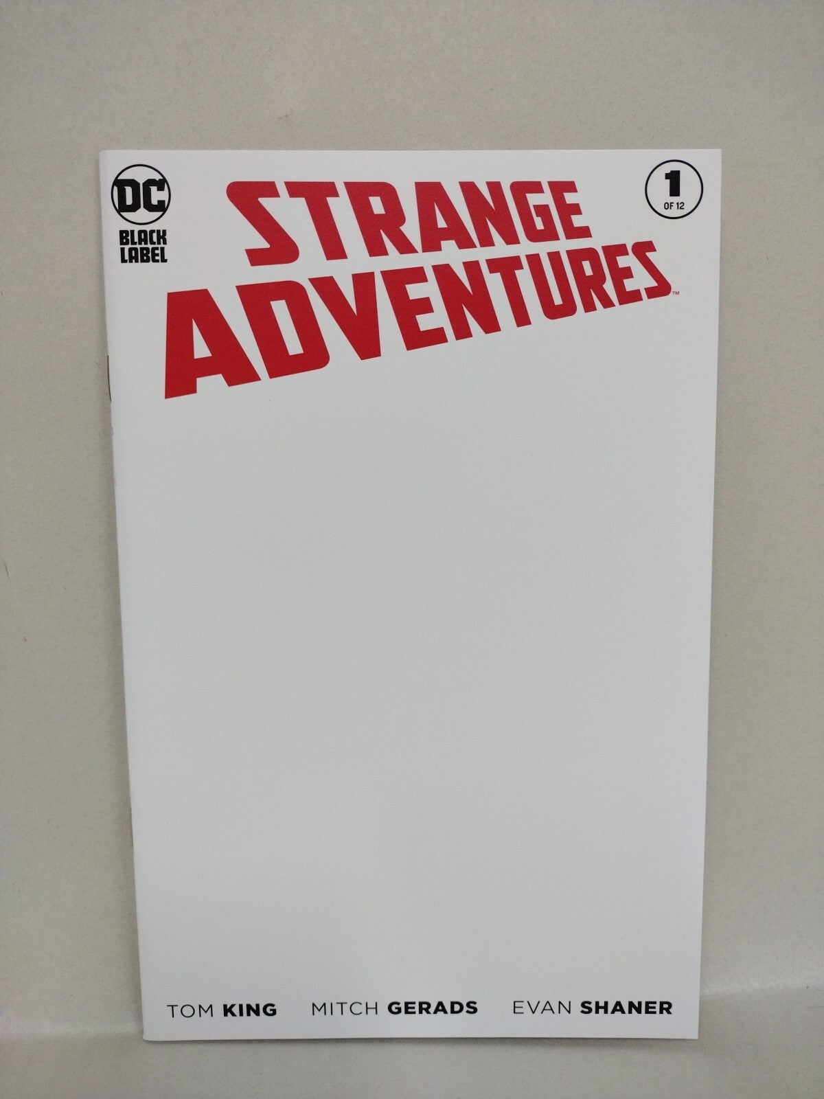 Strange Adventures #1 (2020) DC Comic Black Label Blank Sketch Variant Cover NM