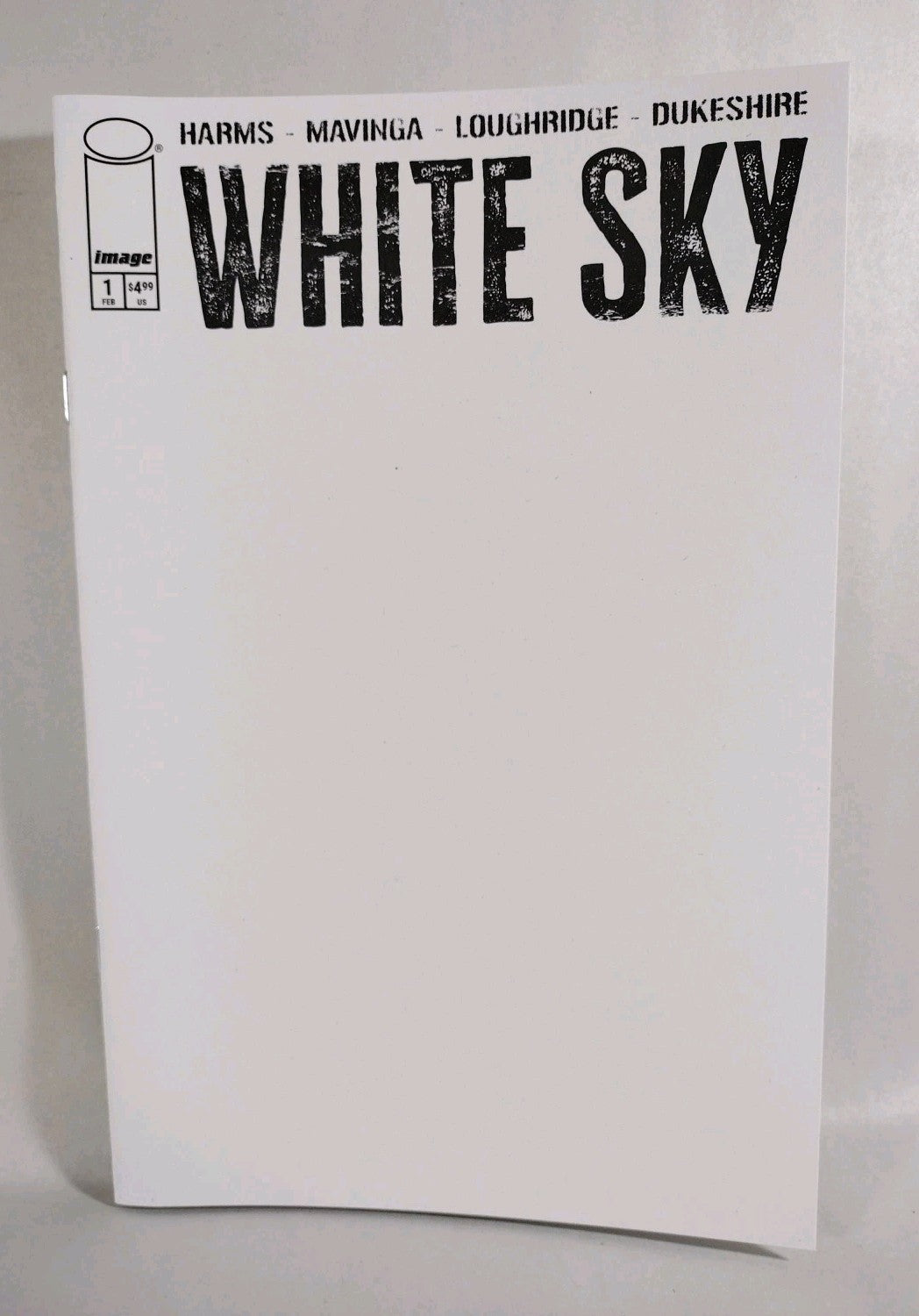 White Sky #1 (2026) 1st Print Cover D Blank Sketch Variant Harms Image Comic NM
