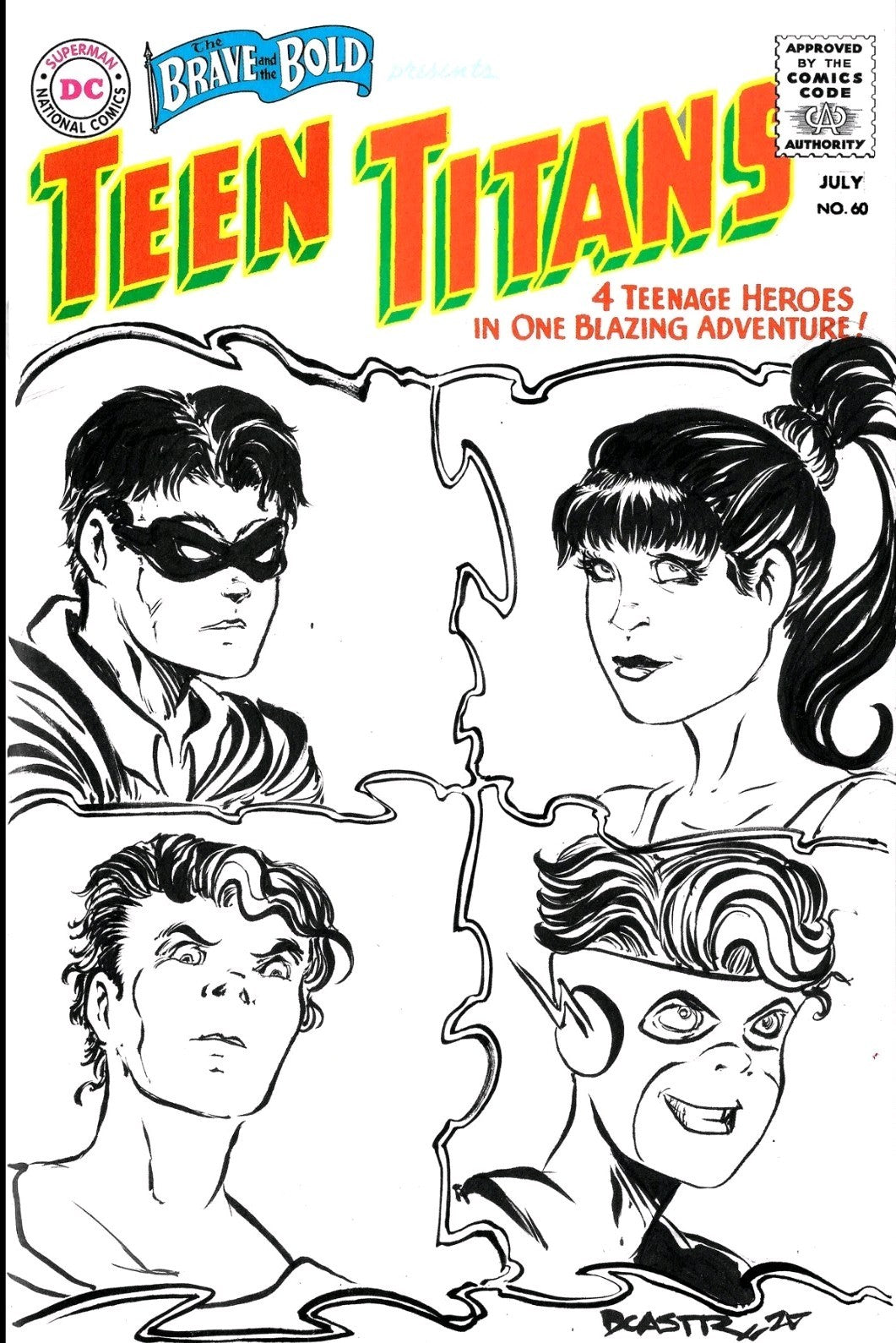 Brave And The Bold 60 DC 2025 Facsimile Edition Sketch Var W Original DCastr Art