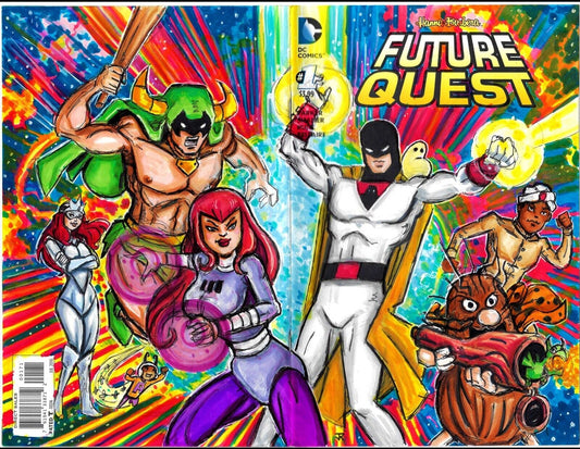 Future Quest #1 (2016) Sketch Variant W Dani J Roesch Original Full Cover Art