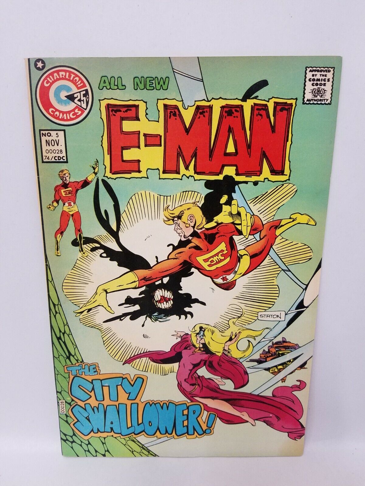 E-Man (1974) Charlton Comic Lot #4 & 5 Joe Staton Steve Diko 1st Print