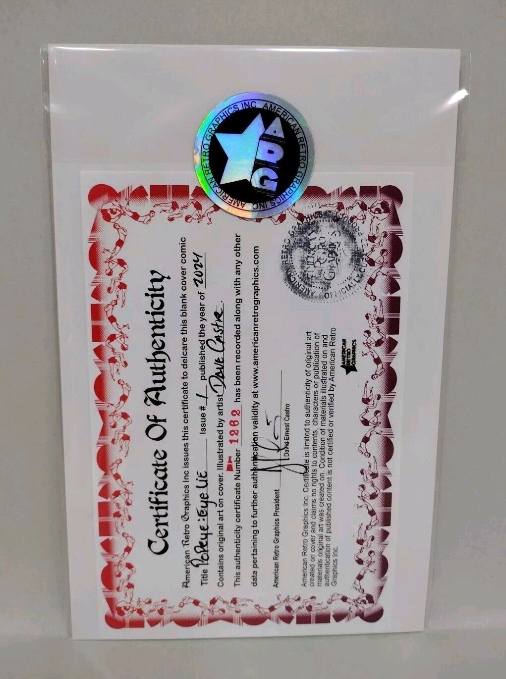 Popeye Eye Lie #1 (2024) Massive Sketch Variant Comic W Original Art