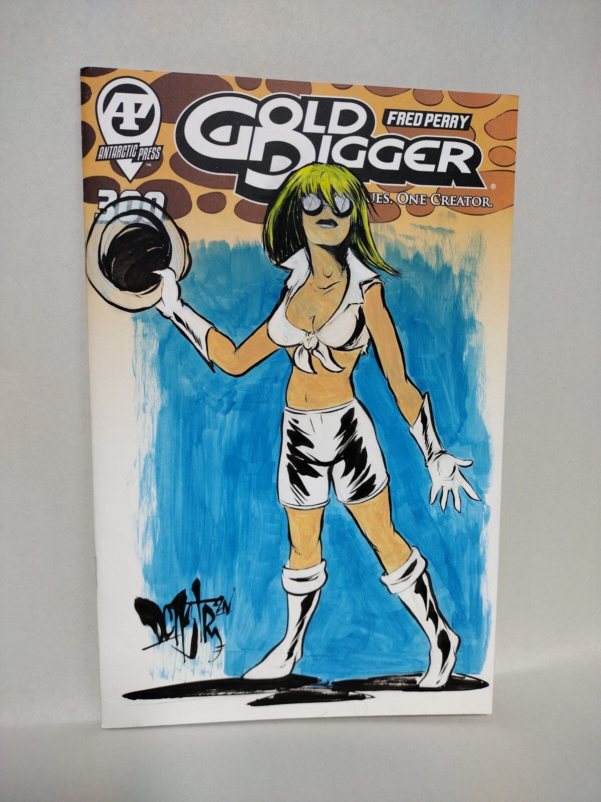 Gold Digger #300 (2023) AP Comic Sketch Variant W Original Dave Castr Gina Art
