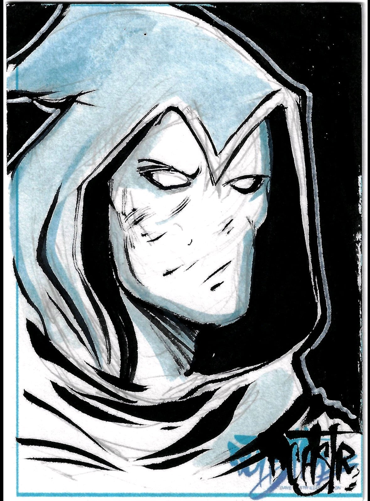 Dave Castr Crusin (2025) OAC Sketch Card W Original Marvel Punisher Art