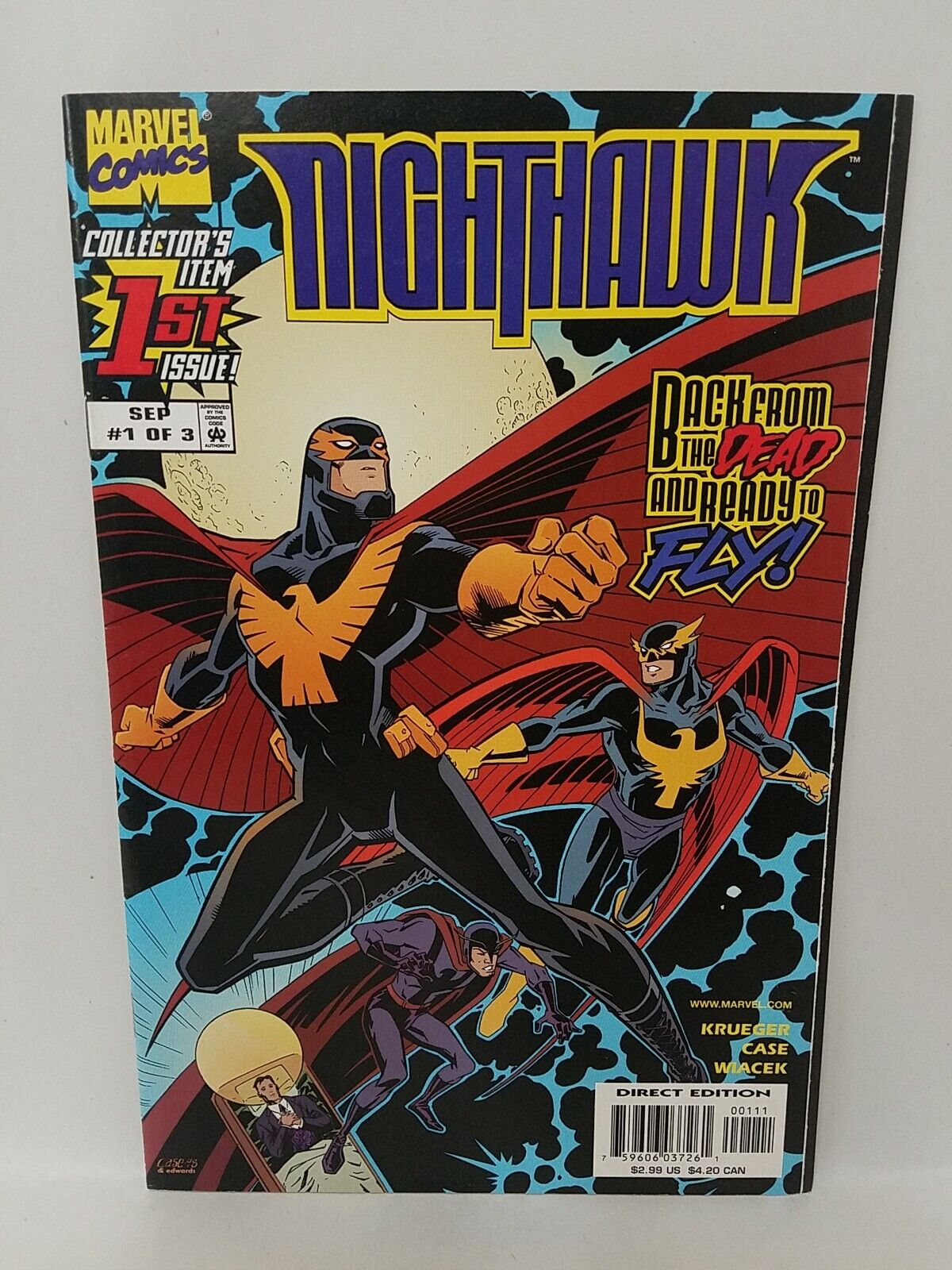 Nighthawk (1998) Complete Comic Set #1 2 3 Daredevil Richard Case Jim Krueger 