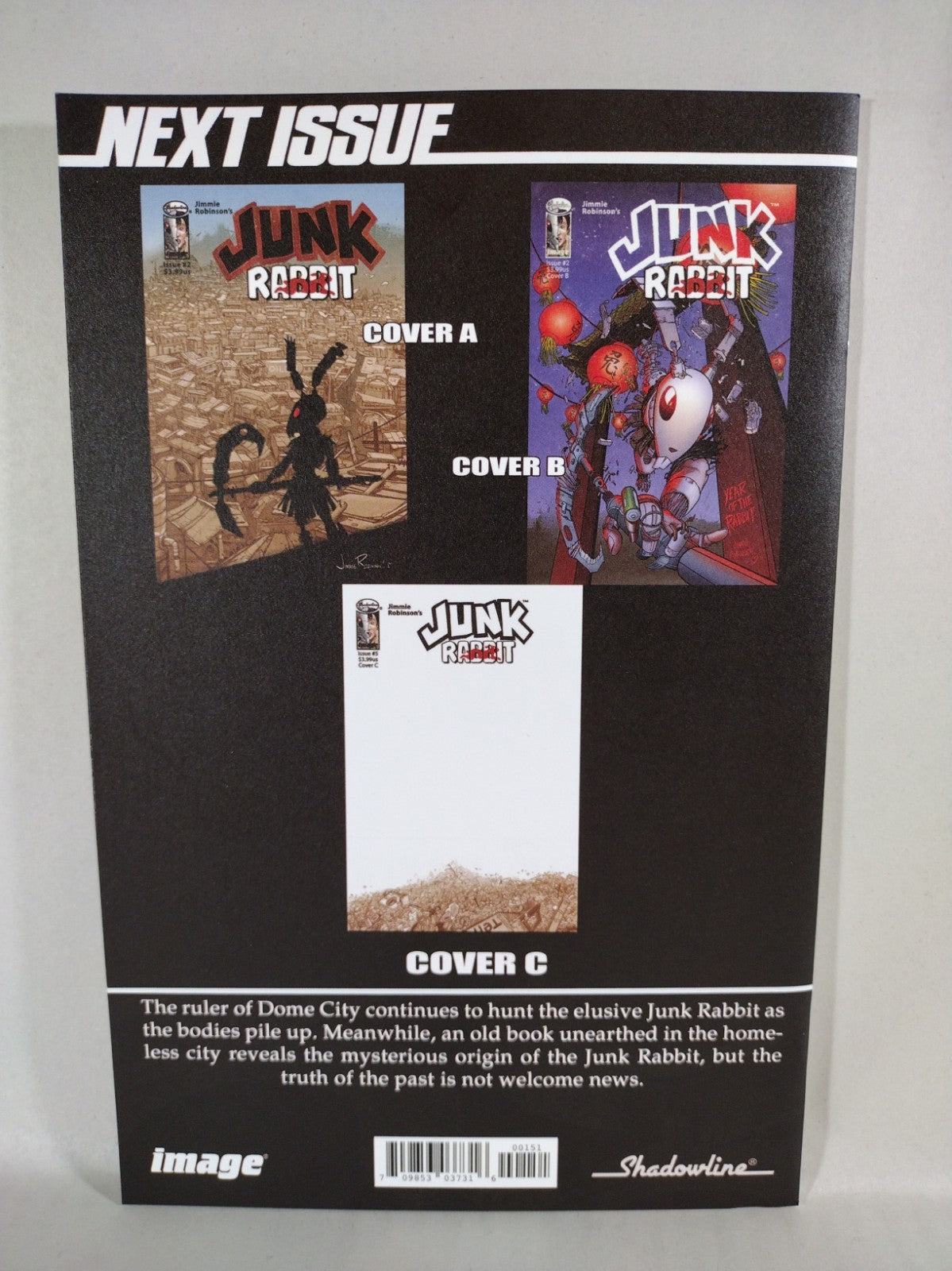 Junk Rabbit #1 (2023) Image Comic Blank Sketch Variant Cover NM
