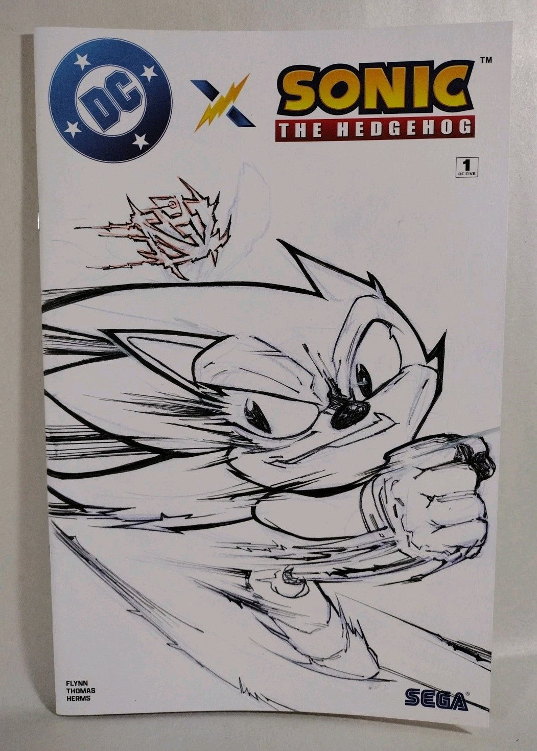 DC X Sonic the Hedgehog 1 (2025) DC Sega Sketch Variant Cover W Original JAG Art
