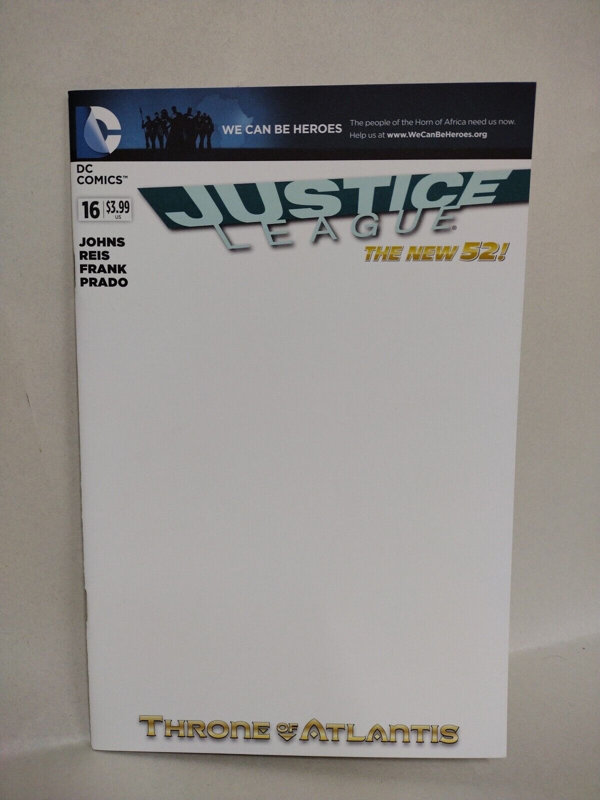 Justice League #16 (2013) DC Comic Blank Sketch Cover Variant New NM