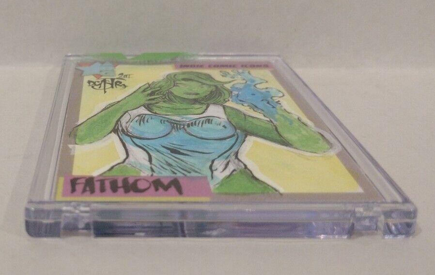 Indie Comic Icons (2023) ARG Sketch Card w Original Elementals Fathom Art DCastr