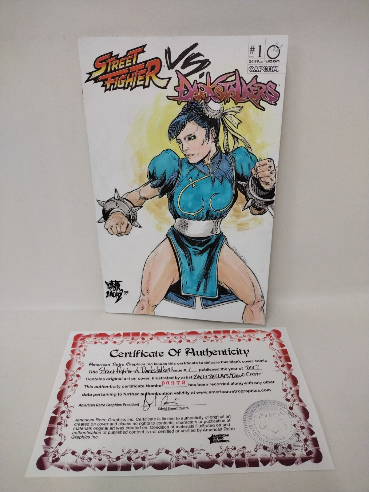 Street Fighter Vs  Darkstalkers 1 Blank Cover Udon Comic W Original Zach Zellars