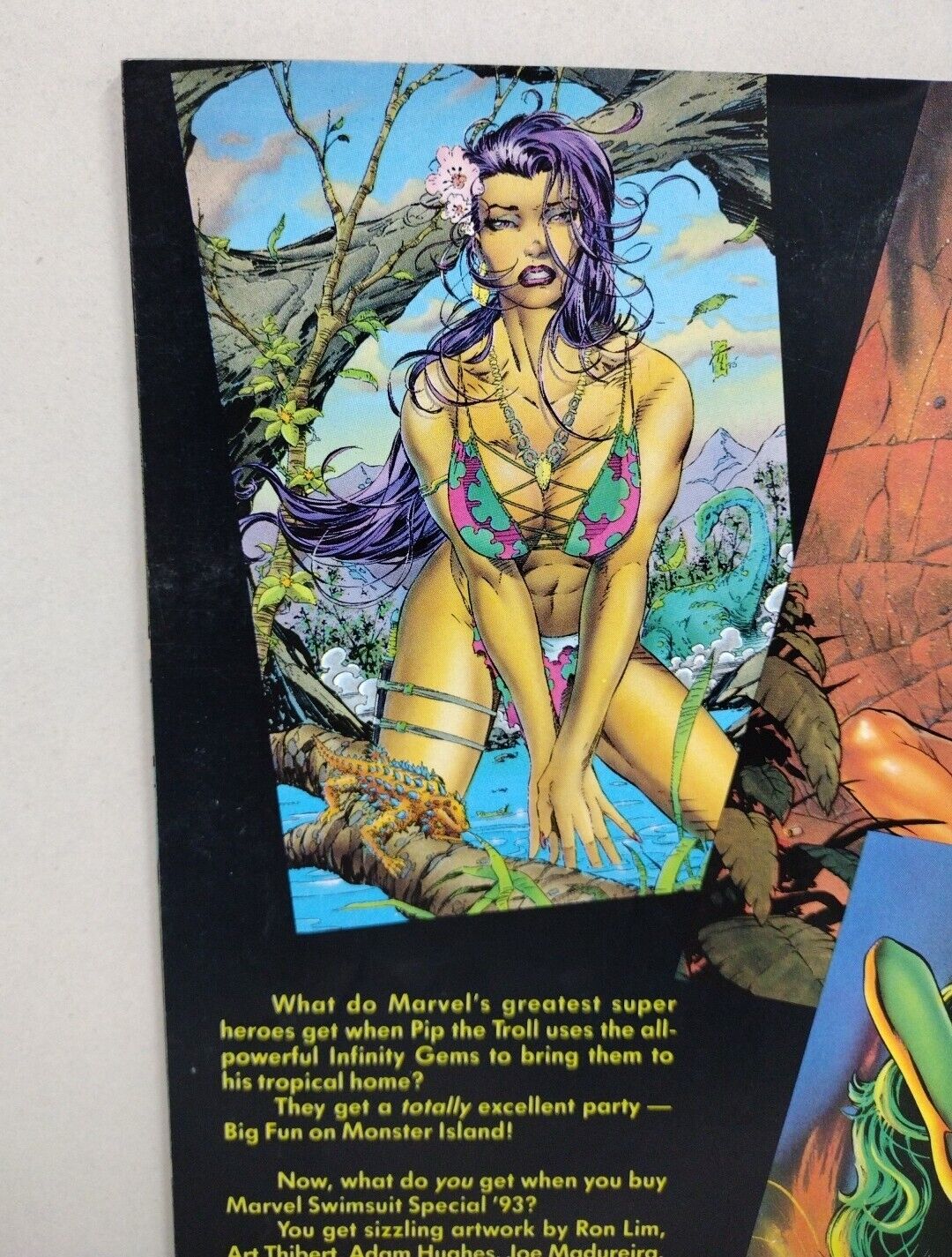 Marvel Swimsuit 1993 Special #2 Joe Jusko Rogue Cover X-Men Cable Direct Edition