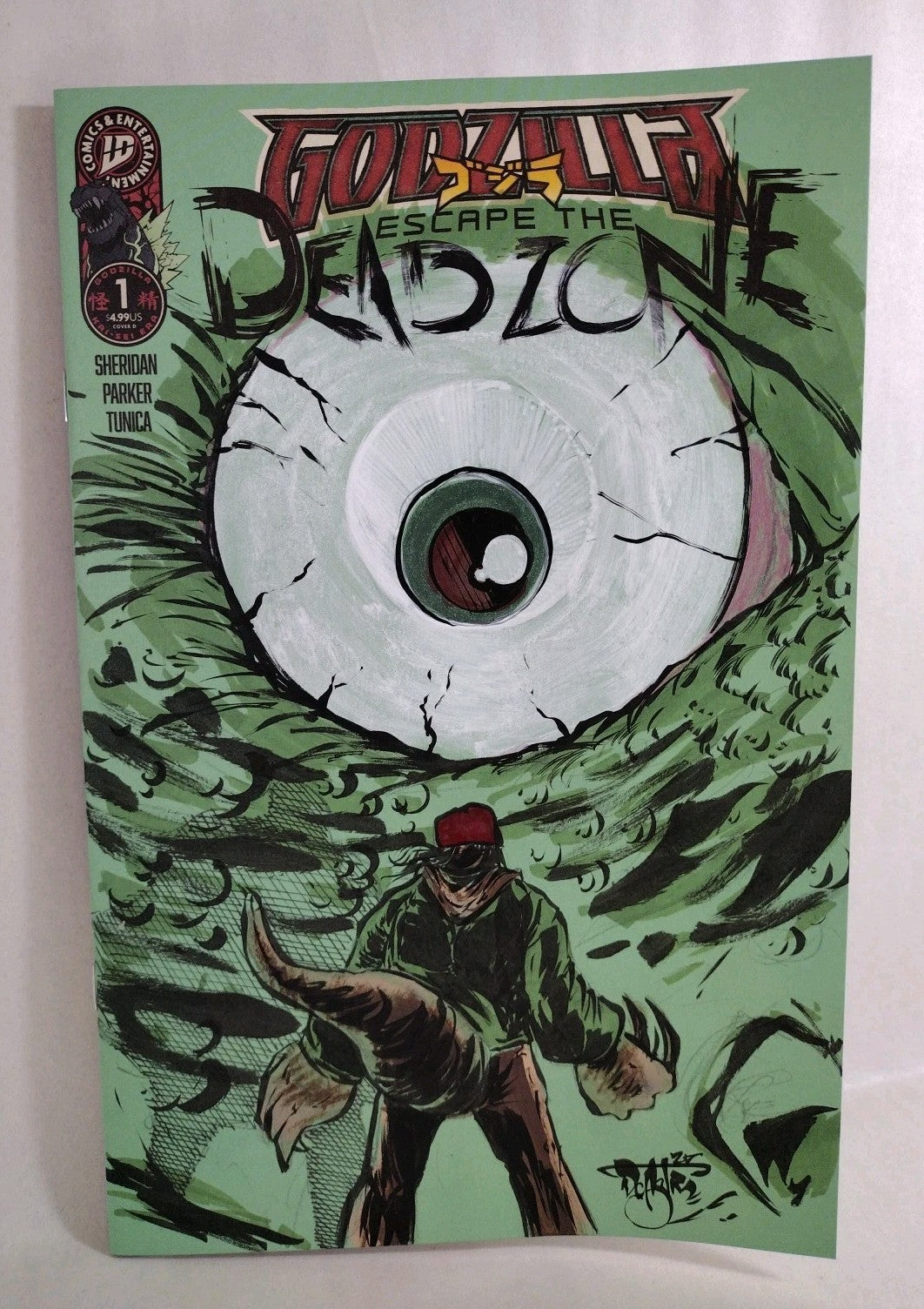 Godzilla Escape The Dead Zone #1 IDW Sketch Cover Comic W Original DCastr Art