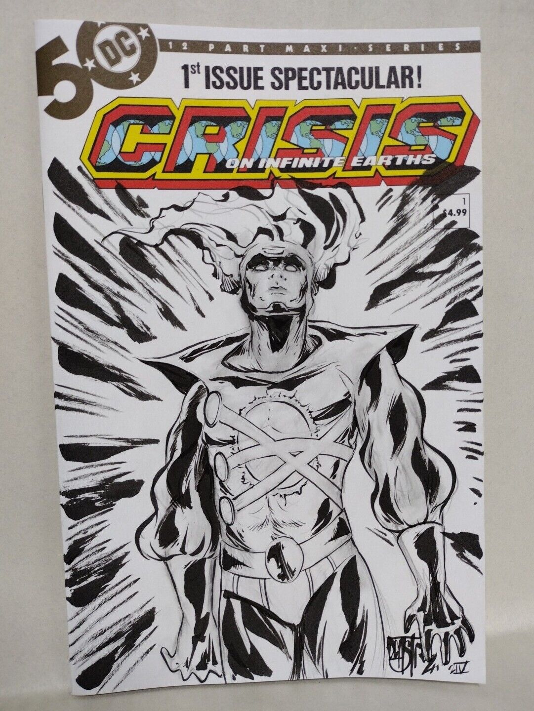 Crisis On Infinite Earths #1 (2024) DC Comic Variant Sketch Cover W Original Art