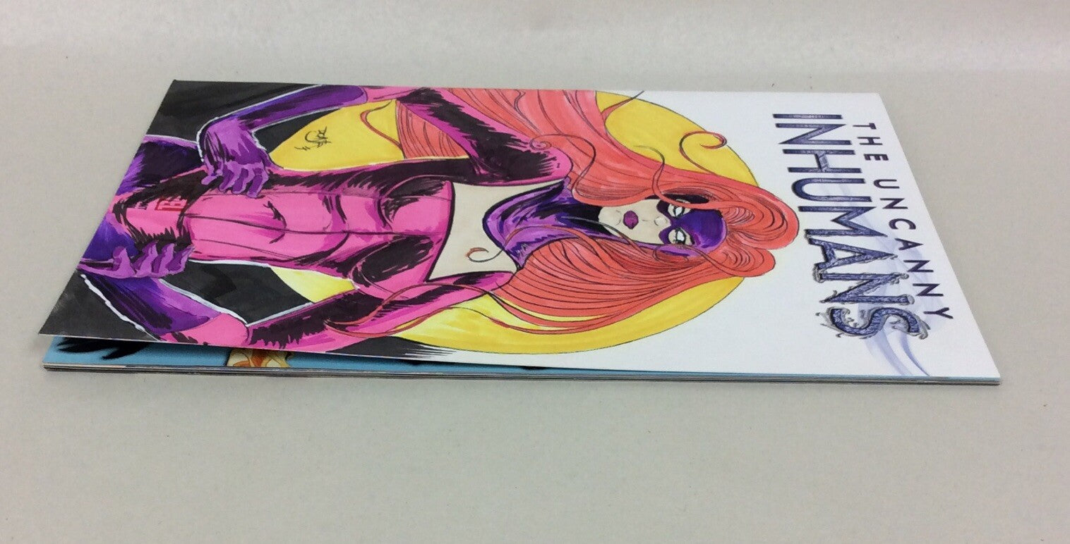 Uncanny Inhumans #1 (2015) Marvel Sketch Cover Var Comic W Original Art DCastr