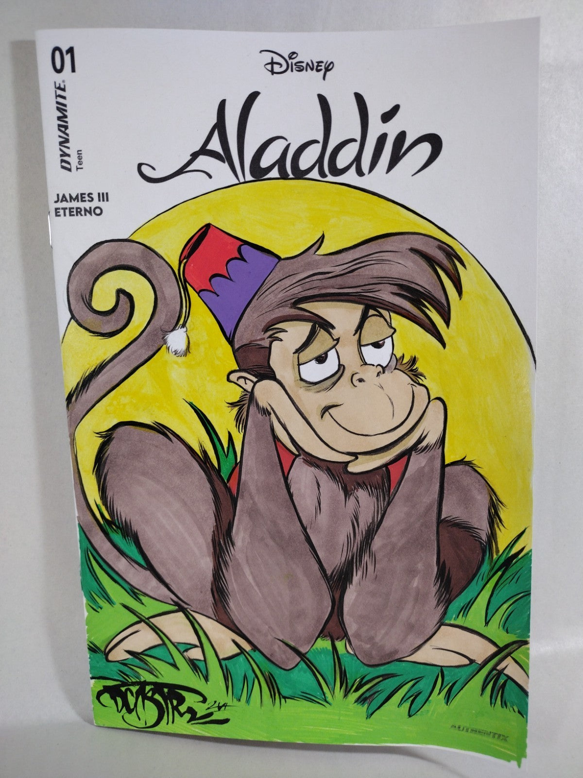 Aladdin #1 (2026) Dynamite Comic Sketch Cover Var W Original Dave Castr Abu Art