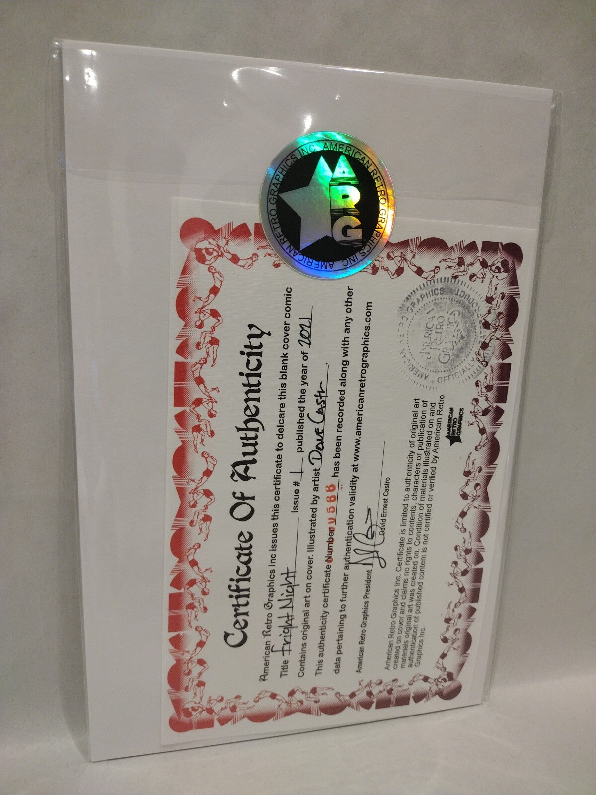 Tom Holland's Fright Night #1 (2021) Sketch Cover Variant W Original DCastr Art