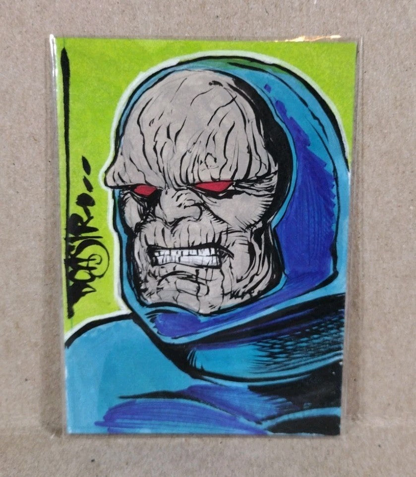 Dave Castr Crusin (2025) OAC Sketch Card W Original DC Comic Darkseid Art ACEO