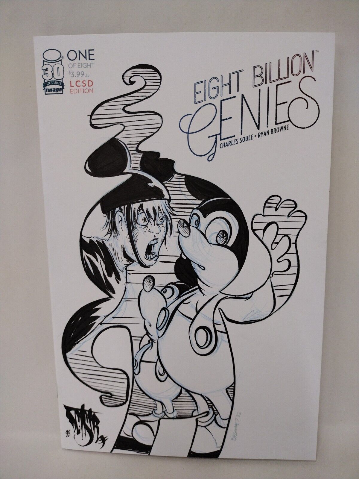 Eight Billion Genies #1 LCSD Image Comic Blank Cover w Original DCastr Art COA