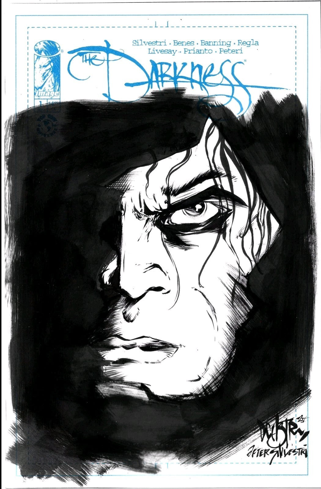 Darkness 1 (2025) Image Top Cow Sketch Cover Variant Comic W Original DCastr Art