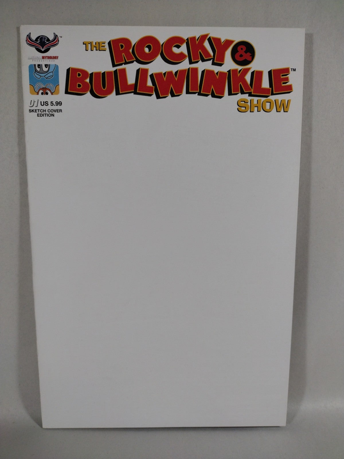 Rocky And Bullwinkle Show #1 (2017) AMP Blank Sketch Variant Cover Comic NM