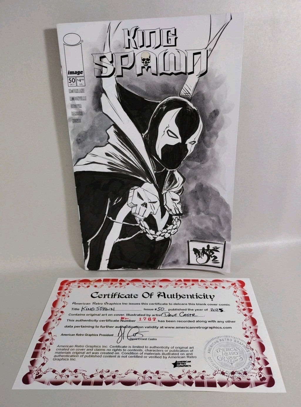 King Spawn #50 (2025) Image Comic Sketch Cover Variant W Original Art Dave Castr