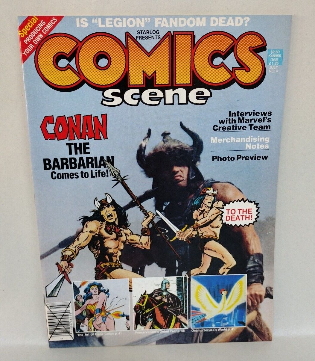 Comics Scene #4 (1982) Starlog Magazine Schwarzenegger Conan Cover VF