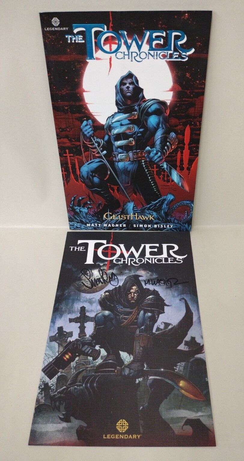 The Tower Chronicles GeistHawk Vol 1 (2012) TPB + Signed Mini Print Simon Bisley