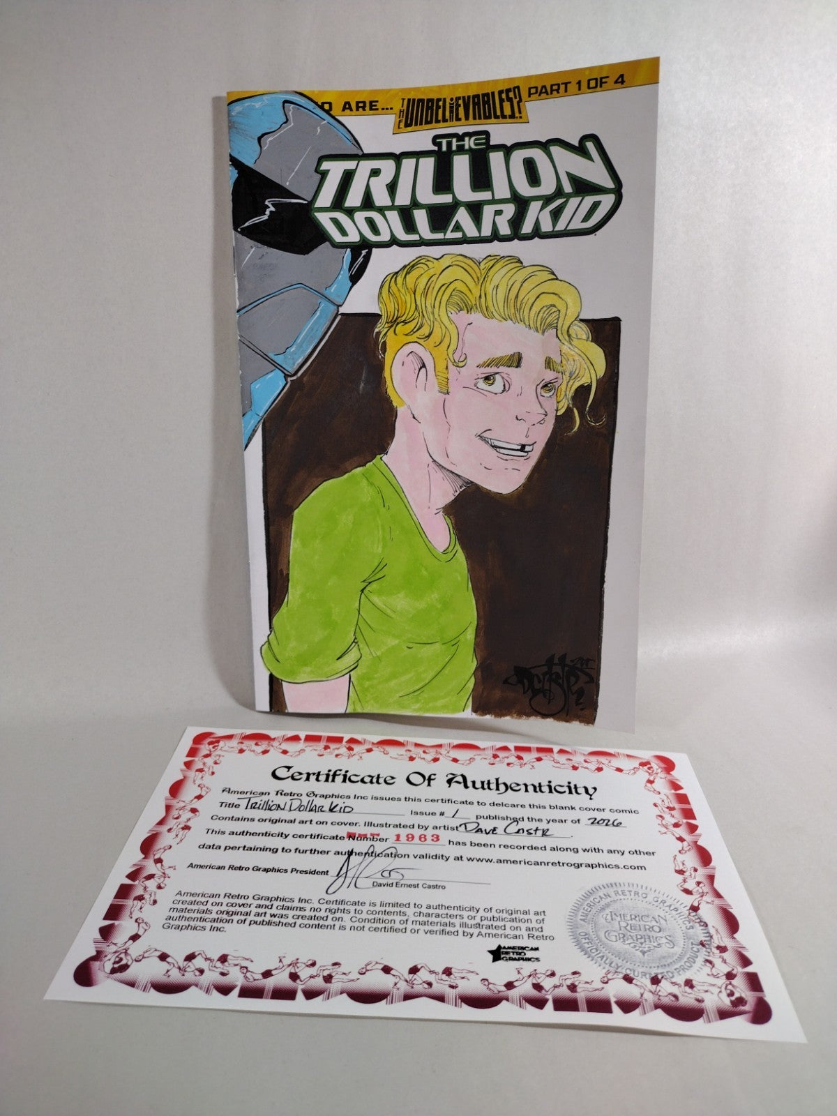 Trillion Dollar Kid #1 Ghost Machine 2026 Sketch Cover Var W Original DCastr Art