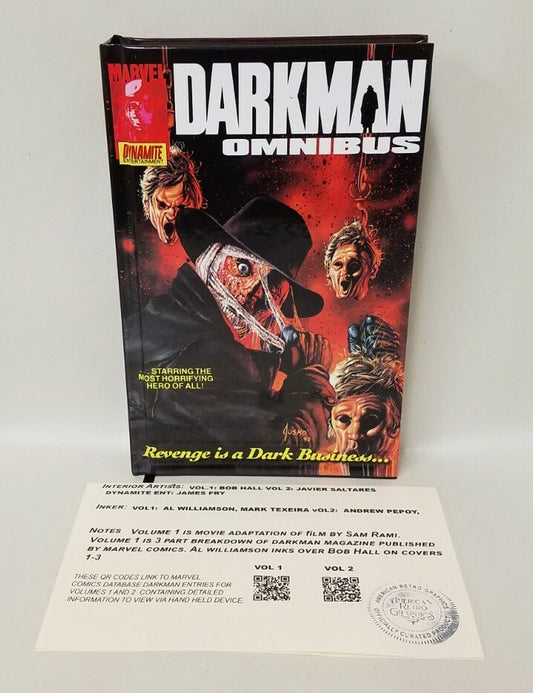 Darkman Omnibus (1990-2007) Custom Bound Comic Hardcover ARG COA 122 Joe Jusko