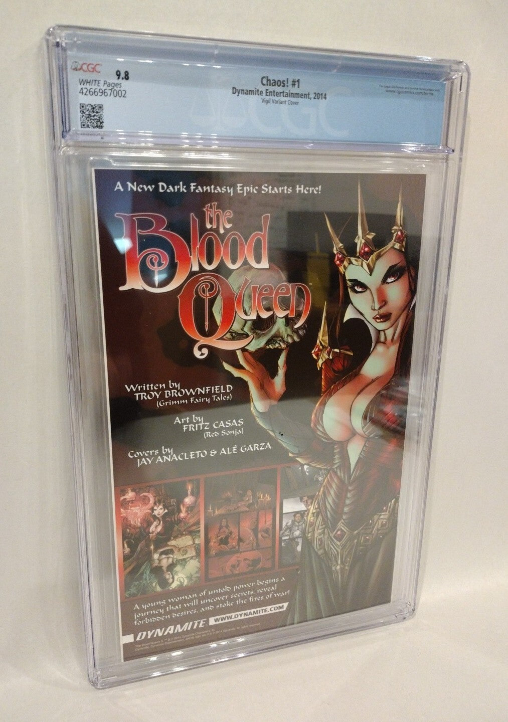 CHAOS 1 (2014) Rupps Exclusive Tim Vigil Evil Ernie Variant Cover 1/500 CGC 9.8