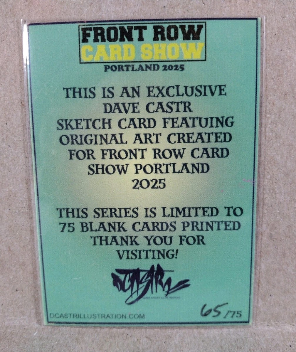 DCastr (2025) Front Row Show Exclusive Sketch Card W Original Pink Ranger Art