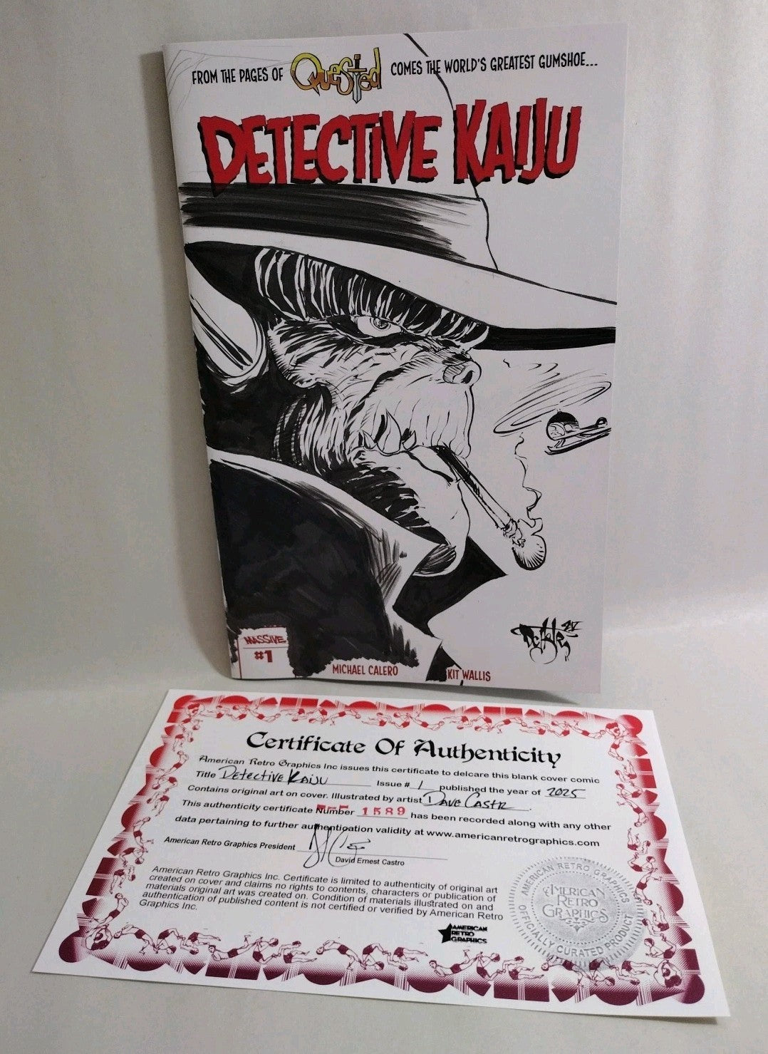 Detective Kaiju #1 (2025) Massive Comic Sketch Cover Variant W Original Art NM