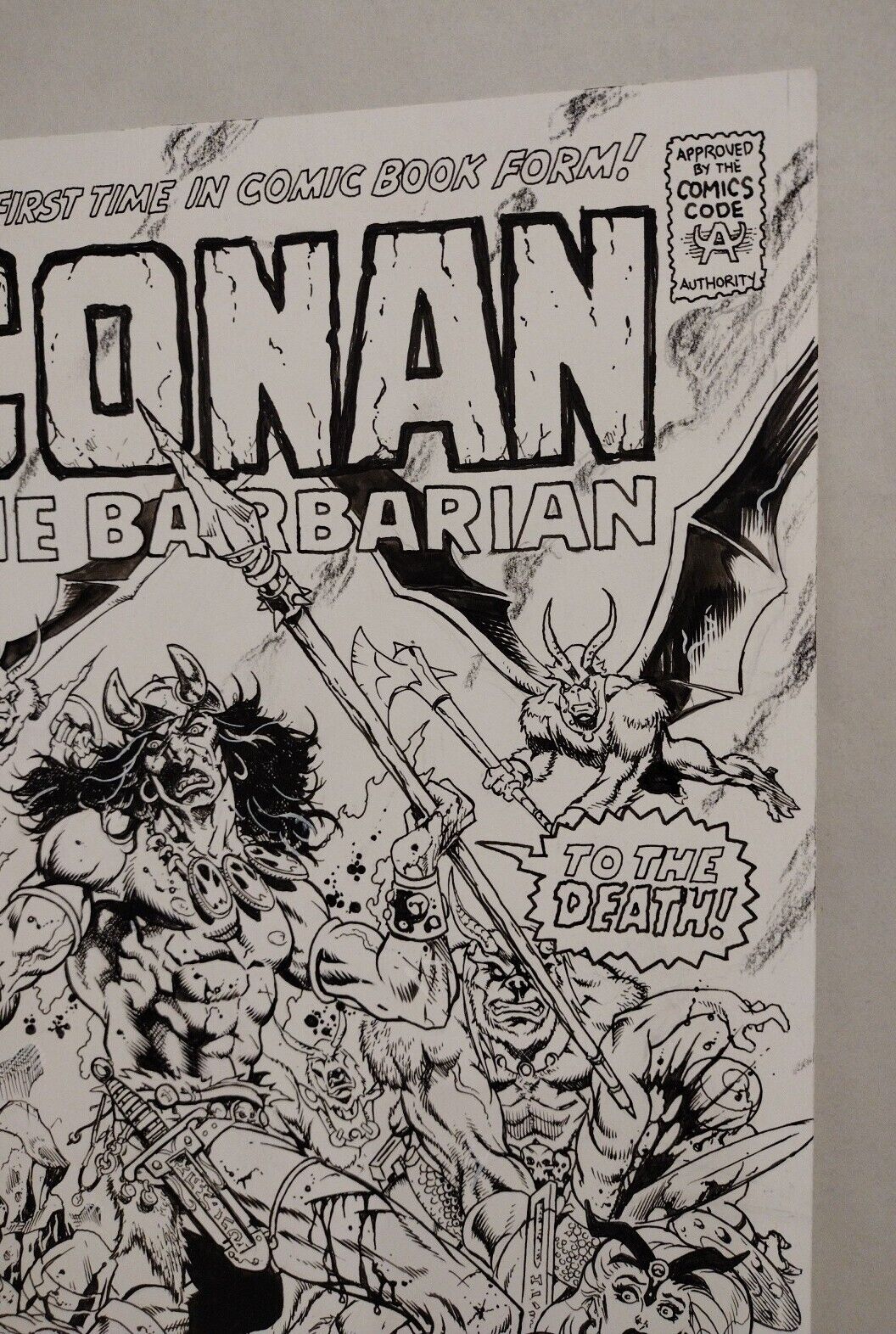Conan The Barbarian 1 Tim Tyler (2016) Original Cover Recreation Art 11 X 17"