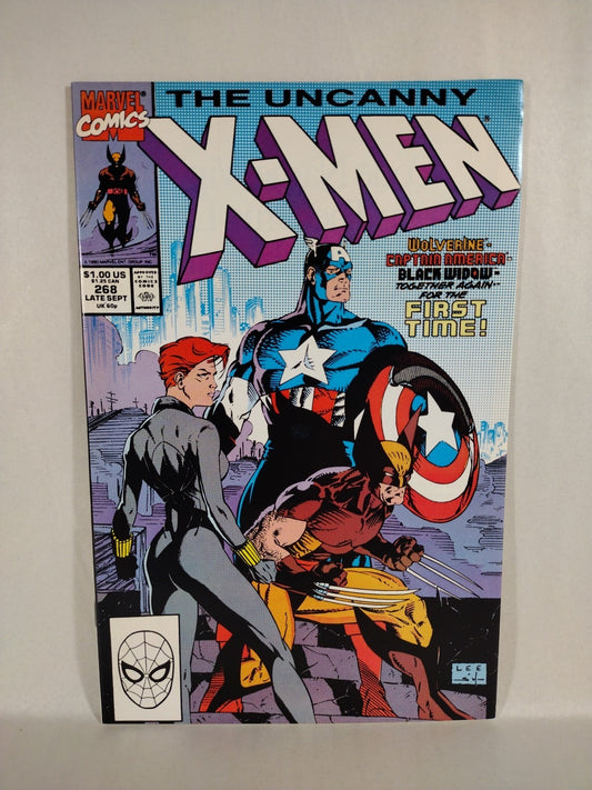 Uncanny X-Men #268 (1990) Marvel Comic Jim Lee Cover VF-NM