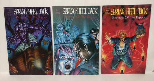 Spring Heel Jack  Revenge of the Ripper Full Set #1-3 REBEL STUDIOS 1993 VF-NM