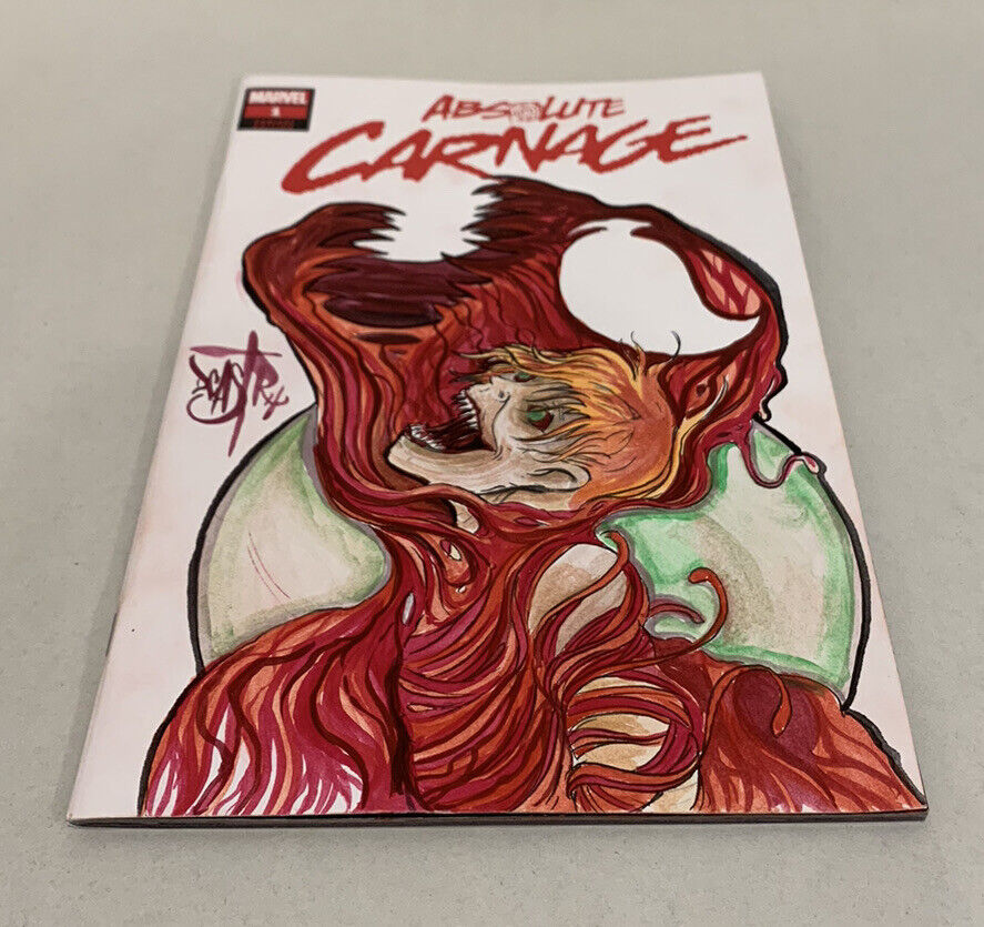 ABSOLUTE CARNAGE #1 Blank Sketch Variant Cover Comic W Original Art