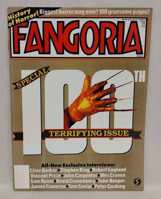 Fangoria Magazine 100 (1991) History Of Horror Fango Hall Of Fame Angus Scrimm