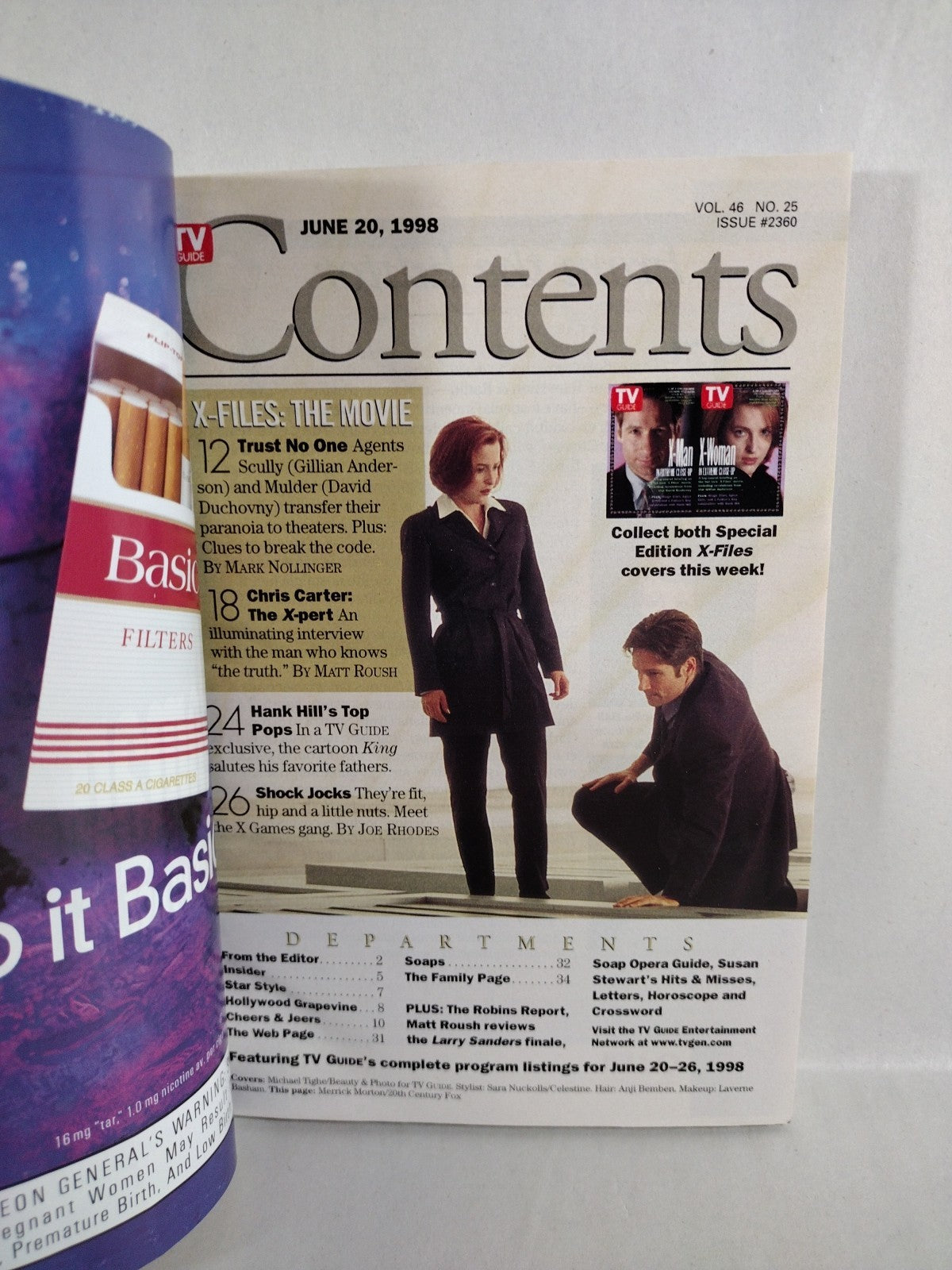X-Files TV Guide (1998) #2360 June 20-26 Connecting Cover Variant Collector Set