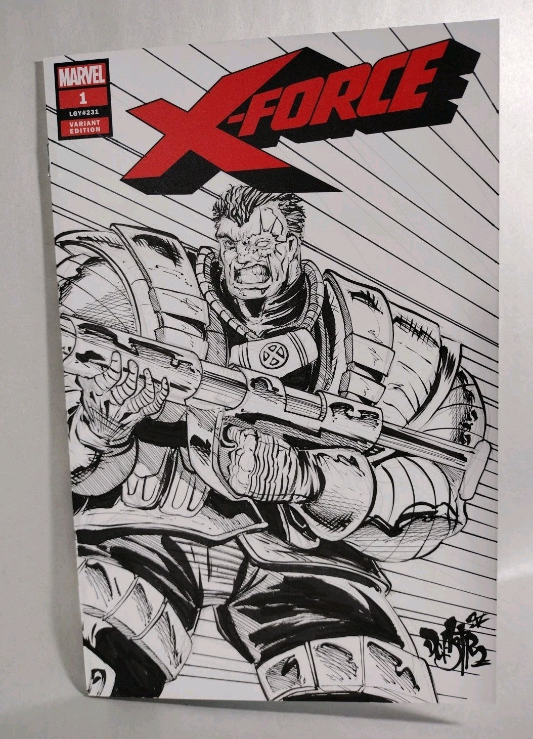 X-Force #1 (2018) Marvel Sketch Cover Variant Comic W Original Dave Castr Art
