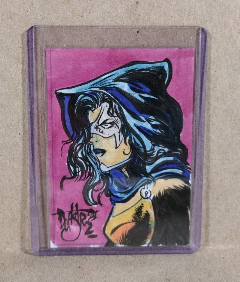Dave Castr Crusin (2025) OAC Sketch Card W Original Malibu Comics Mantra Art