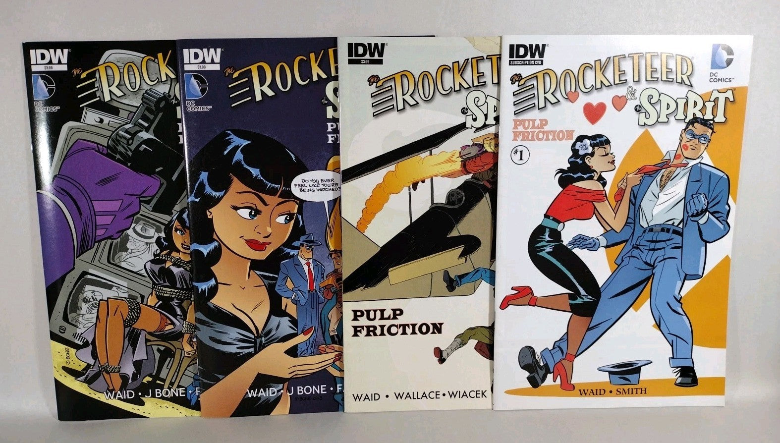 ROCKETEER & SPIRIT (2013) Complete IDW Comic Set #1 2 3 4 Pulp Friction NM