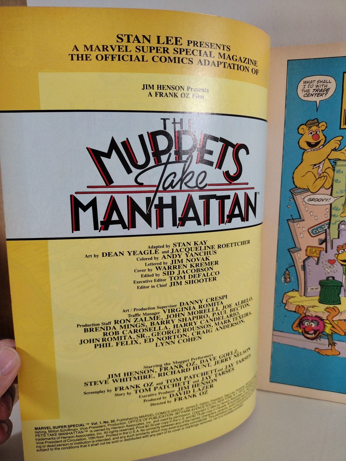 Marvel Super Special 32 (1984) Muppets Take Manhattan Comic Adaptation Magazine 