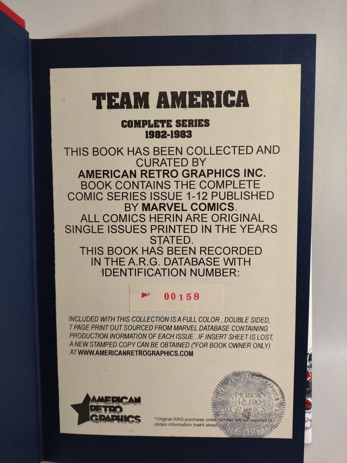 Team America (1982) Marvel Complete Series Custom Bound Comic HC W Dustjacket