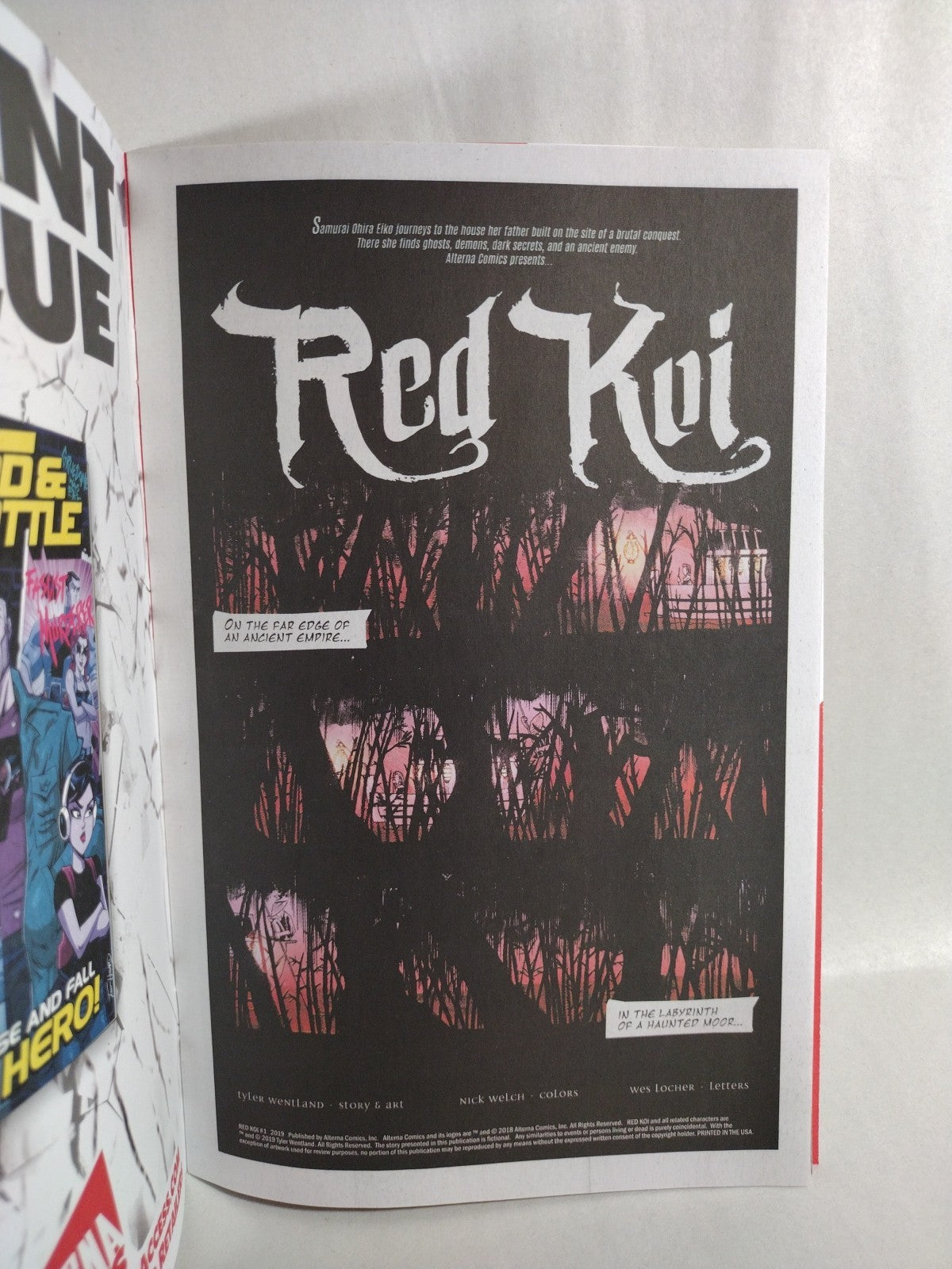 Red Koi #1 Alterna Comic Blank Sketch Variant Cover Wentland Welch New NM