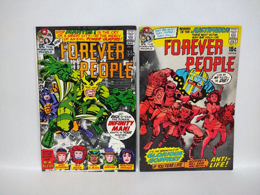 Forever People (1971) DC Comic Set #2 3 Jack Kirby Daekseid VF