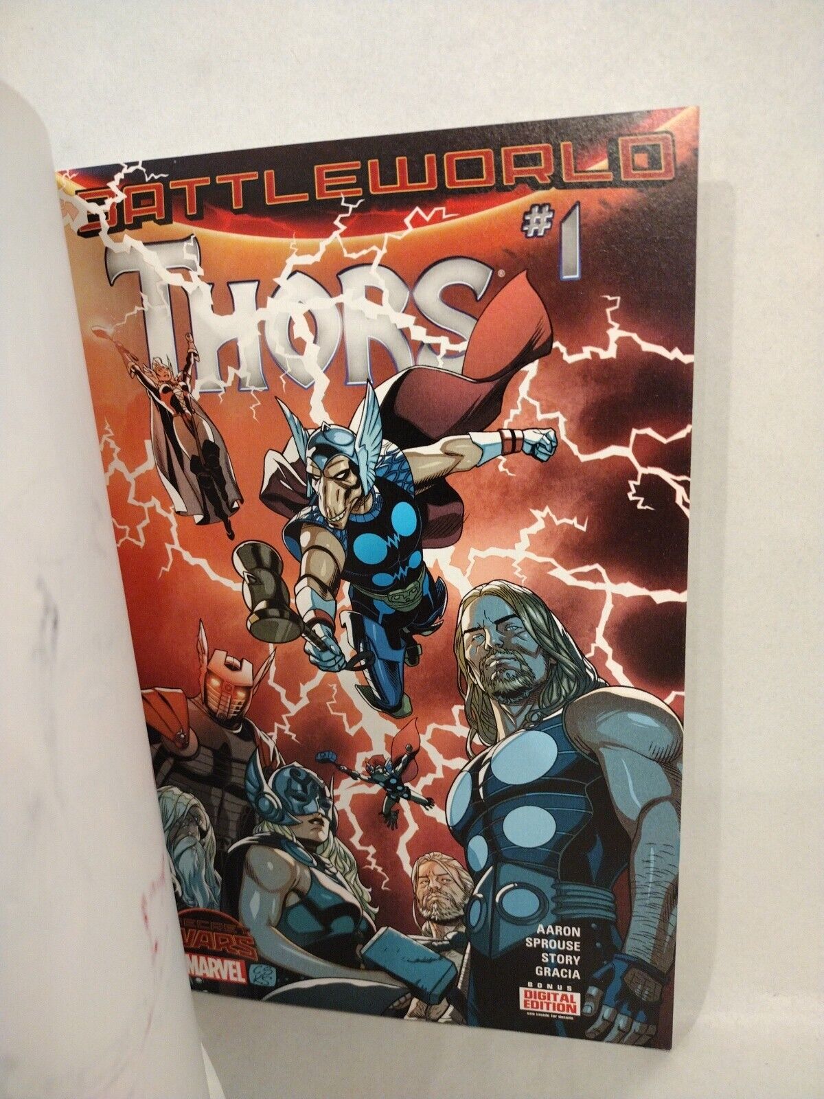 THORS SECRET WARS 1 (2015) Marvel Blank Cover Comic W Original Beta Ray Bill Art