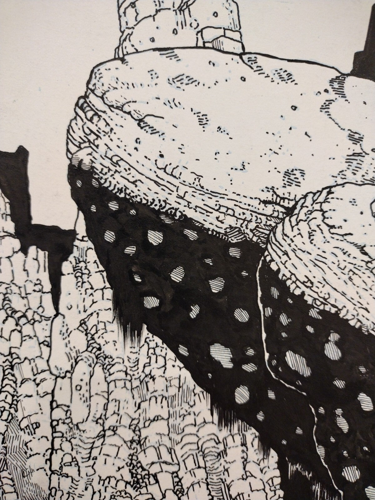 Original Joe Vigil Sinbuck 1 Page 1 Original Ink Only On Blue Line Printed Board