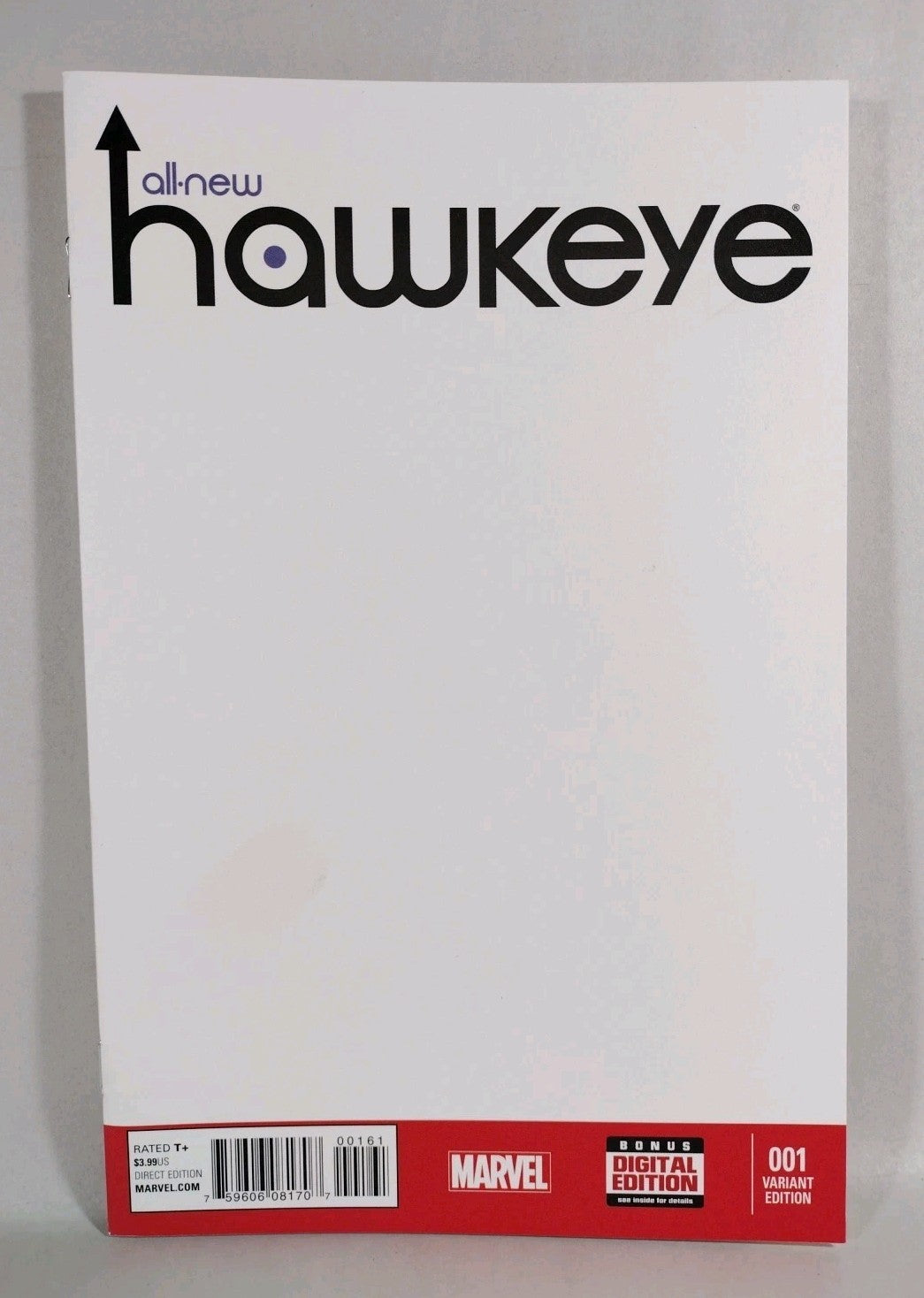 All New Hawkeye 1 (2015) Marvel Comic Blank Sketch Variant Cover Kate Bishop NM