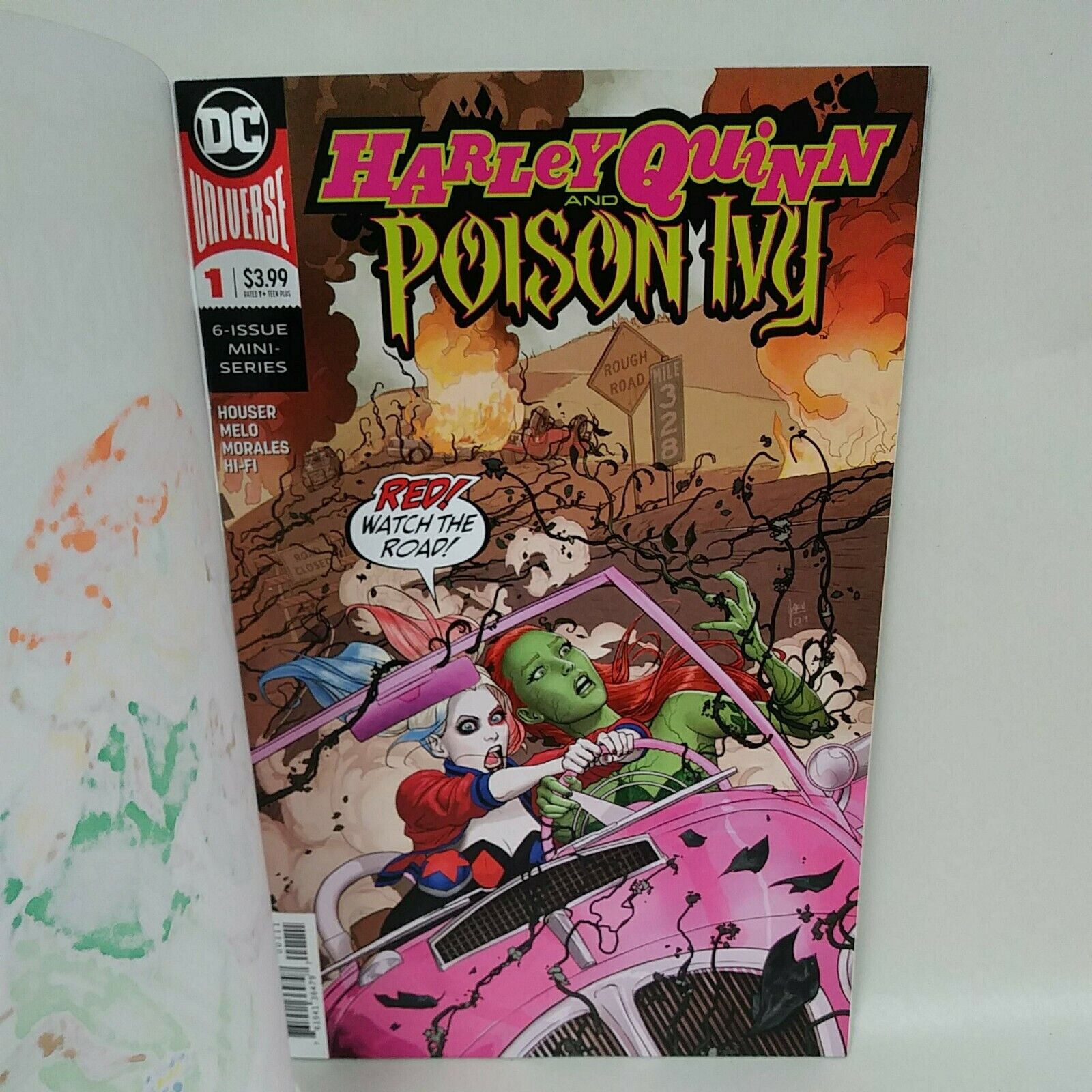 Harley Quinn Poison ivy 1 (2019) Blank Cover Comic W Original DCastr Art ARG 232